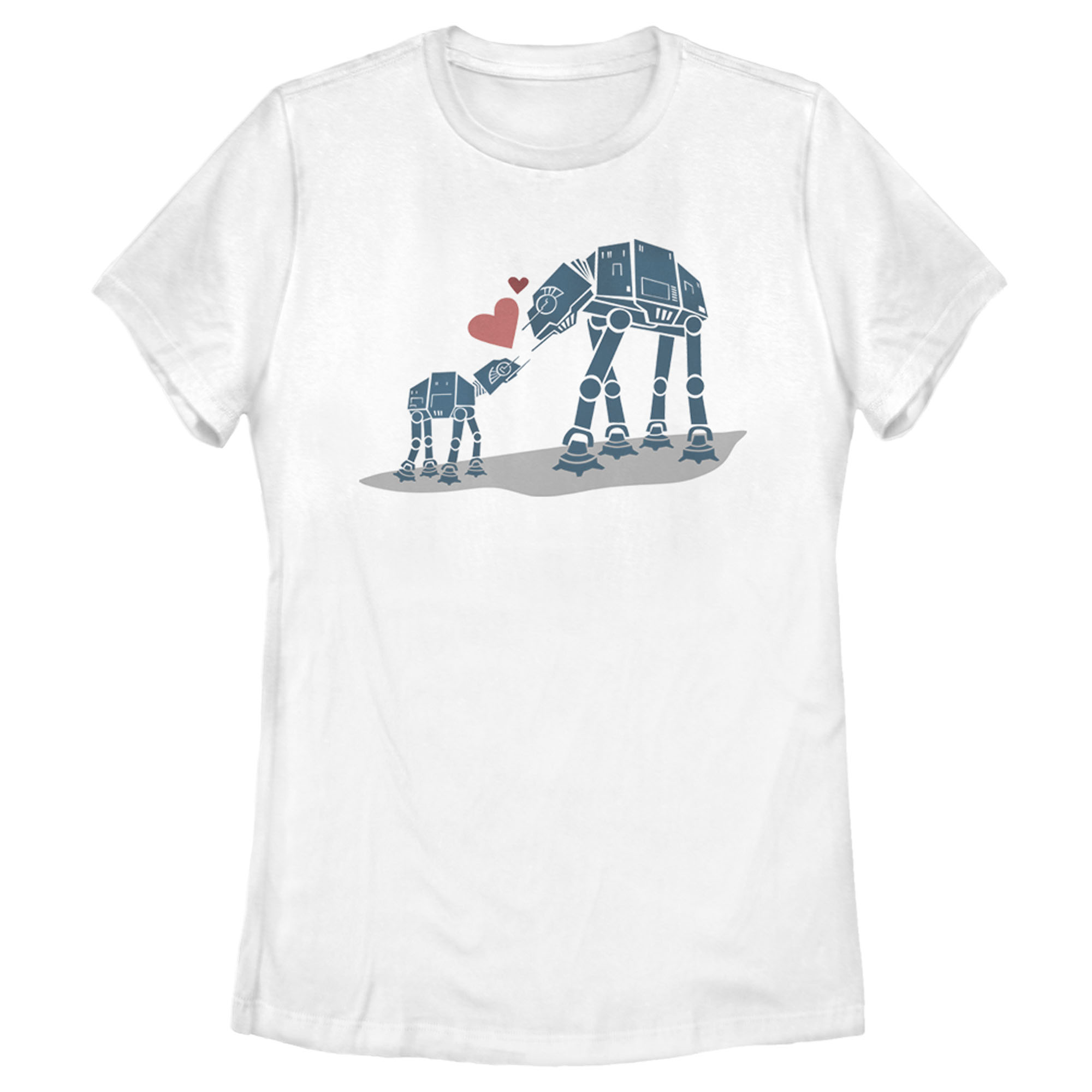 Women's Star Wars AT-AT Love Graphic Tee White Large